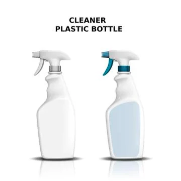 Cleaner plastic bottle mockup Stock Illustration