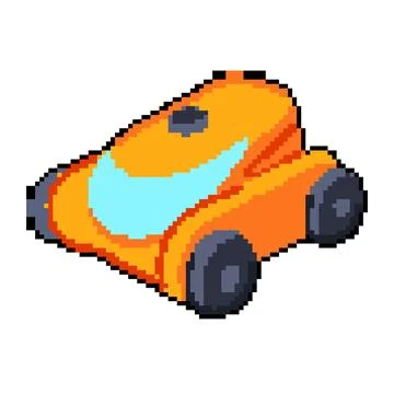 Cleaner pool cleaning robot pixel art vector illustration Stock Illustration