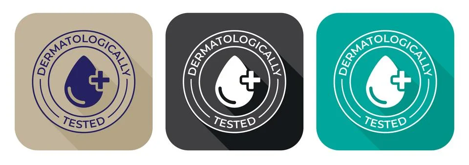 Cleanical Dermatologically tested vector icon for product labels Stockillustratie