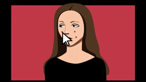 Cleaning acne Stock Footage 140855167