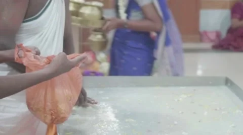 Cleaning after Ceremony Video stock 60689464