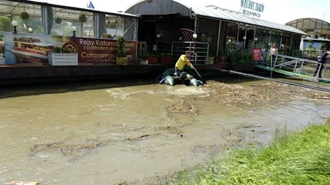 Cleaning After The Flood In Krakow Stock Footage 111408191