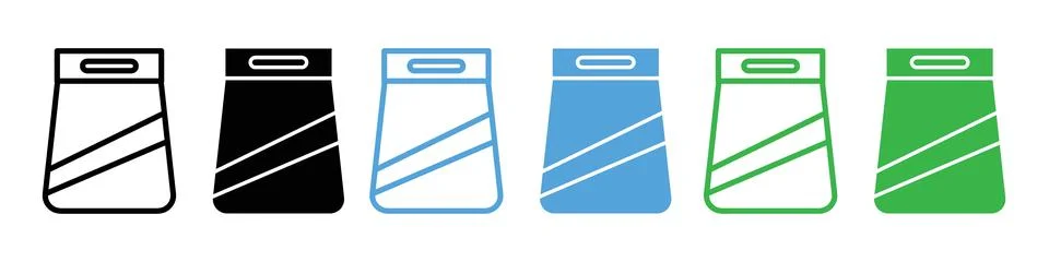Cleaning agent packaging icon representing laundry detergent for washing cl.. Stockillustratie