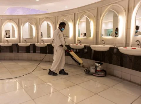 Cleaning and sanitizing services during coronavirus - covid19 outbreaks Stock Photos