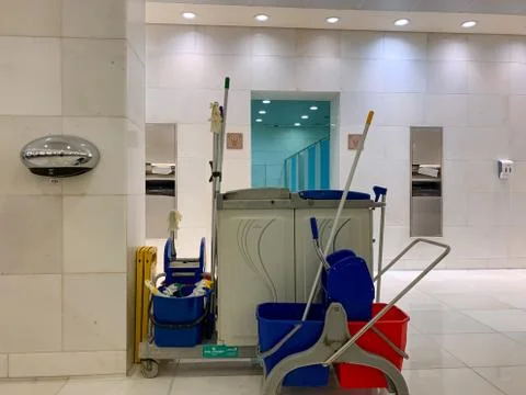 Cleaning and sanitizing services during coronavirus - covid19 outbreaks Stock Photos