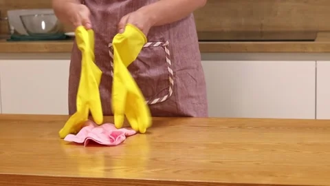 Cleaning in the apartment. Hands close-up. Cleaning service Stock Footage 317880363