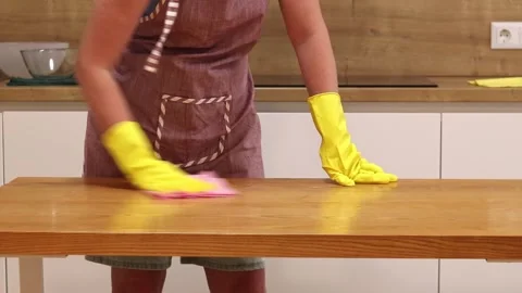 Cleaning in the apartment. Hands close-up. Cleaning service Stock Footage 317880424