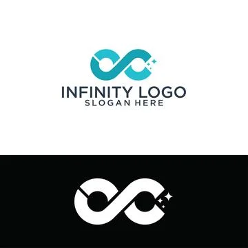 Cleaning art design of the infinity logo. Stock Illustration