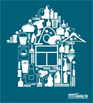 Cleaning background illustration. Stock Illustration