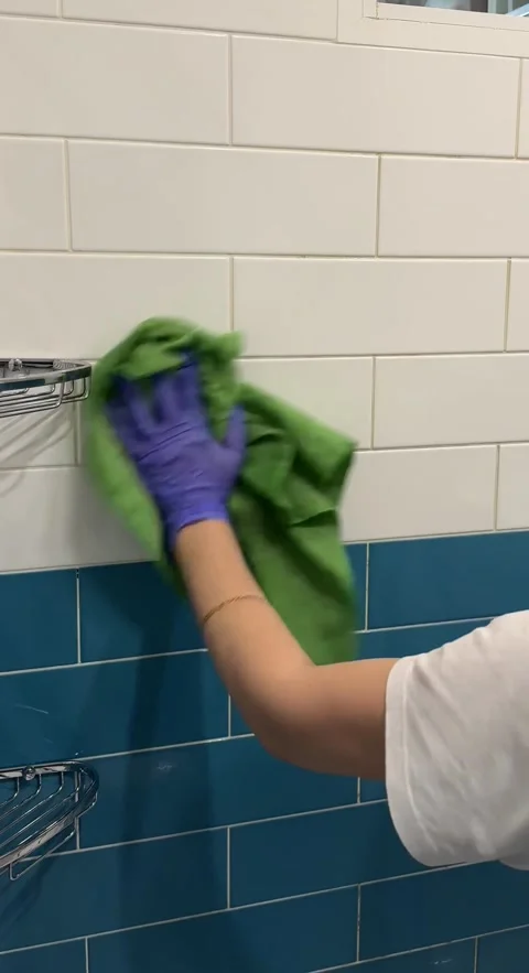 Cleaning the bathroom Stock Footage 276835359