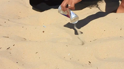 Cleaning The Beach Stock Footage 22497315