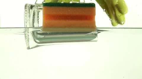 Cleaning beer glasses Stock Footage 20623569