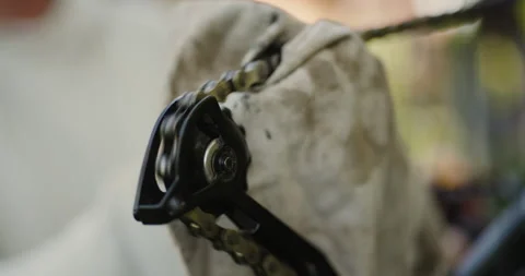 Cleaning bicycle chain Stock Footage 242252490