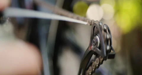 Cleaning bike chain Stock Footage 242255802