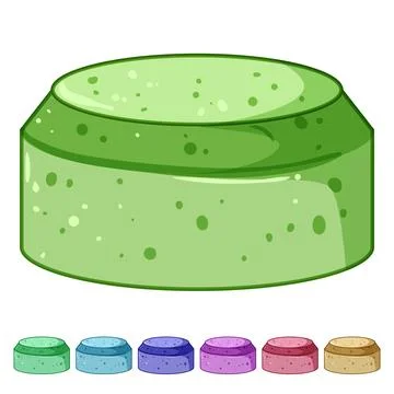 Cleaning biodegradable kitchen sponge cartoon vector graphic Stock Illustration
