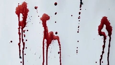 Cleaning blood splash on white background Stock Footage 115962765