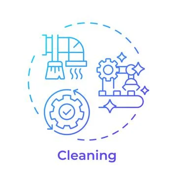 Cleaning blue gradient concept icon Stock Illustration