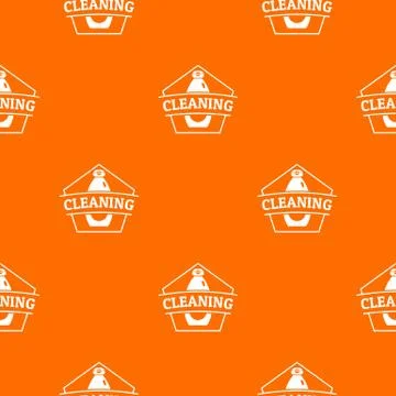 Cleaning bottle pattern vector orange Stockillustratie