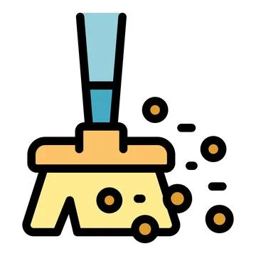Cleaning broom icon vector flat Stock Illustration