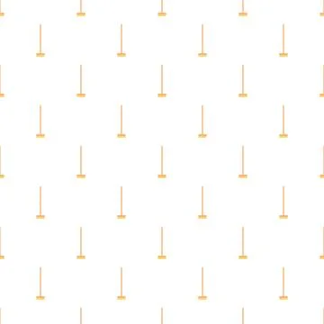 Cleaning brooms repeating pattern on white background Stock Illustration