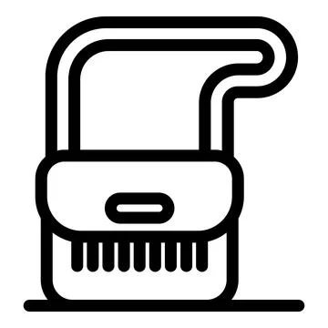 Cleaning brush with handle for scrubbing and washing Illustration
