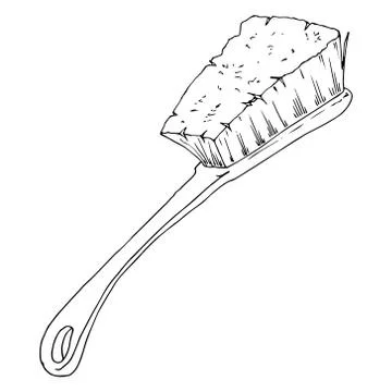 Cleaning brush icon. Stock Illustration