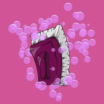 Cleaning brush icon. Stock Illustration