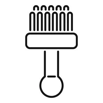 Cleaning brush icon with long handle for easy reaching and scrubbing Illustration