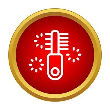 Cleaning brush icon in a red circle frame Stock Illustration