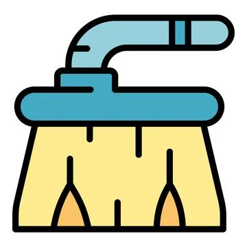 Cleaning brush icon vector flat Stock Illustration
