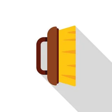 Cleaning brush with long shadow for spring cleaning Illustration