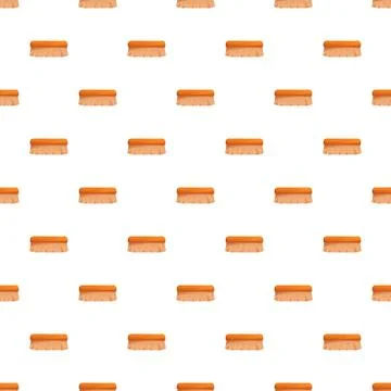 Cleaning brush pattern creating seamless household sanitation background Stock Illustration