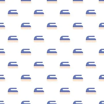 Cleaning brush pattern repeating on white background Illustration
