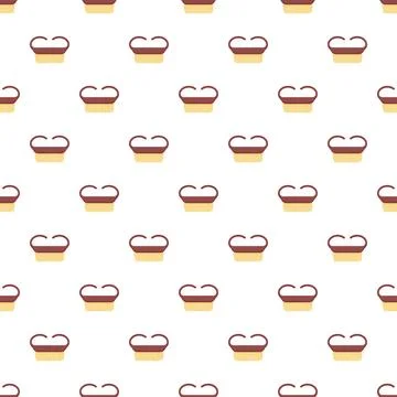 Cleaning brush pattern repeating on white background Illustrazione stock
