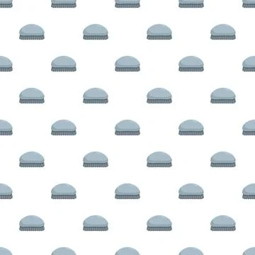 Cleaning brush pattern repeating on white background Stockillustratie