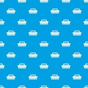 Cleaning brush pattern seamless blue Stock Illustration
