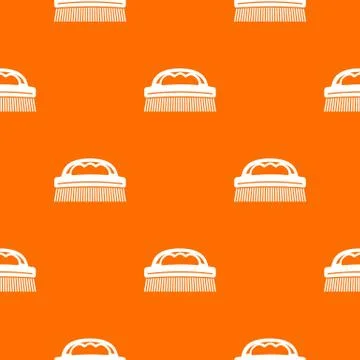 Cleaning brush pattern vector orange Stock Illustration