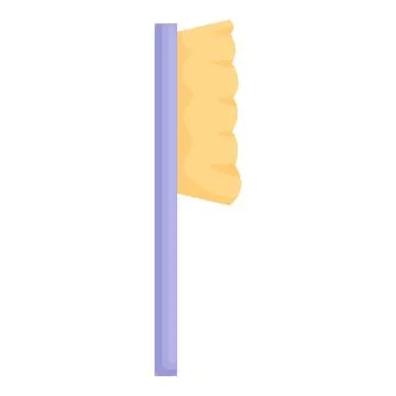 Cleaning brush with plastic handle for scrubbing and washing Illustration