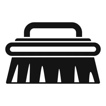 Cleaning brush with plastic handle for scrubbing and washing Illustration