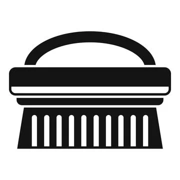 Cleaning brush with plastic handle for scrubbing and washing Illustration