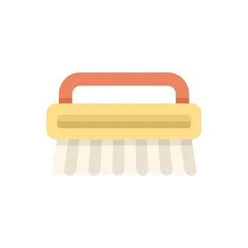 Cleaning brush with plastic handle for scrubbing and washing Stockillustratie