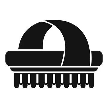 Cleaning brush with plastic handle for washing dishes and pans Illustrazione stock