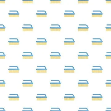 Cleaning brush seamless pattern for household chores hygiene Illustrazione stock