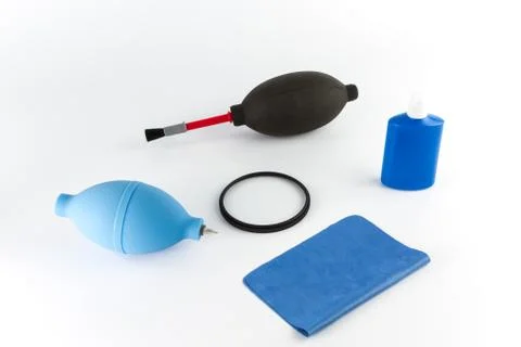 Cleaning camera  set Stock Photos