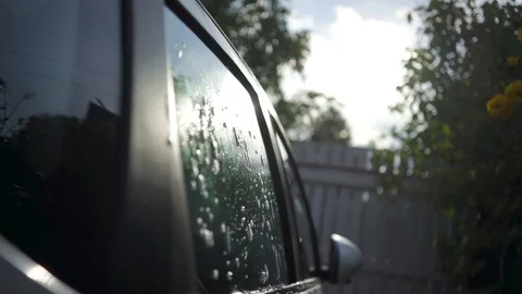 Cleaning car glass Stock Footage 100897066