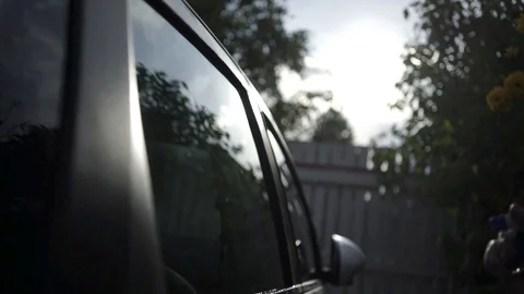 Cleaning car glass Stock Footage 100897119