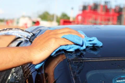 Cleaning car 写真素材