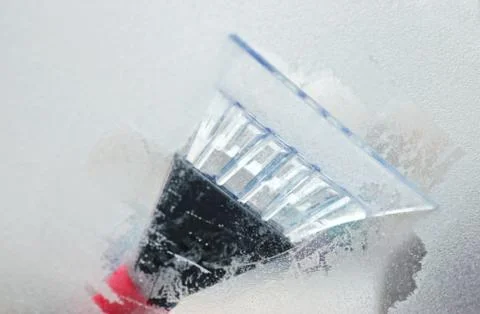 Cleaning car windows Foto stock