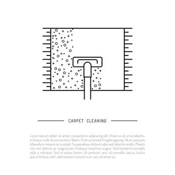 Cleaning of carpets Illustrazione stock