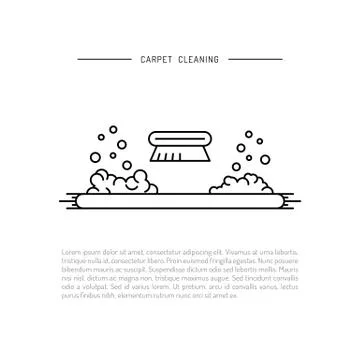 Cleaning of carpets Illustrazione stock